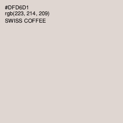 #DFD6D1 - Swiss Coffee Color Image